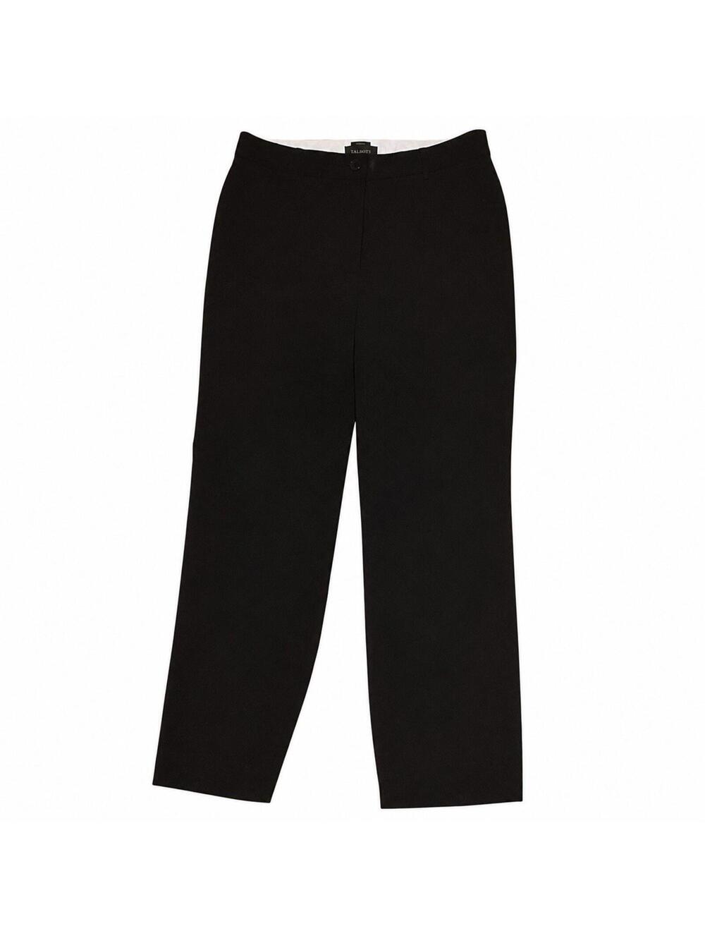 Talbots Windsor Dress Pants Womens Size 10 Black Woven Career Office Trousers